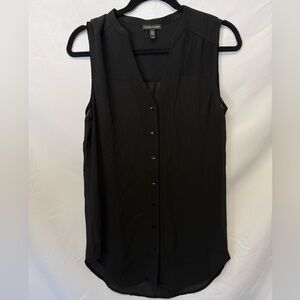 Eileen Fisher Black Sleeveless Blouse
